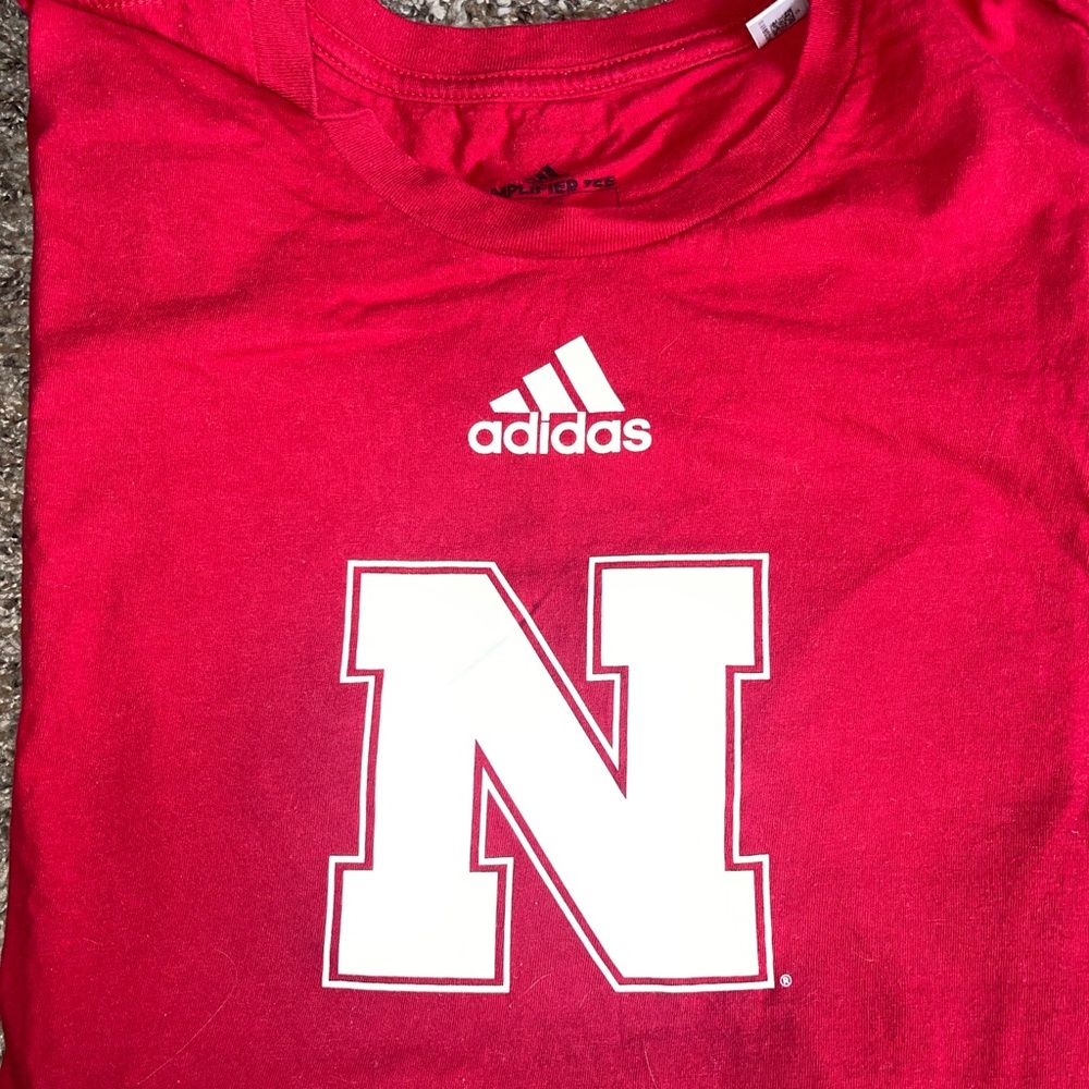 Adidas Huskers Red Tee Graphic